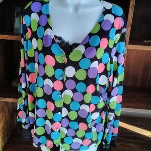 VTG Studio Works Blouse/Top- Colorful Circles